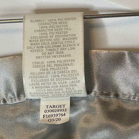 Cloud Island Gray Elephant Plush Lovey Security Blanket Satin Trim 14x14 - Picture 6 of 7